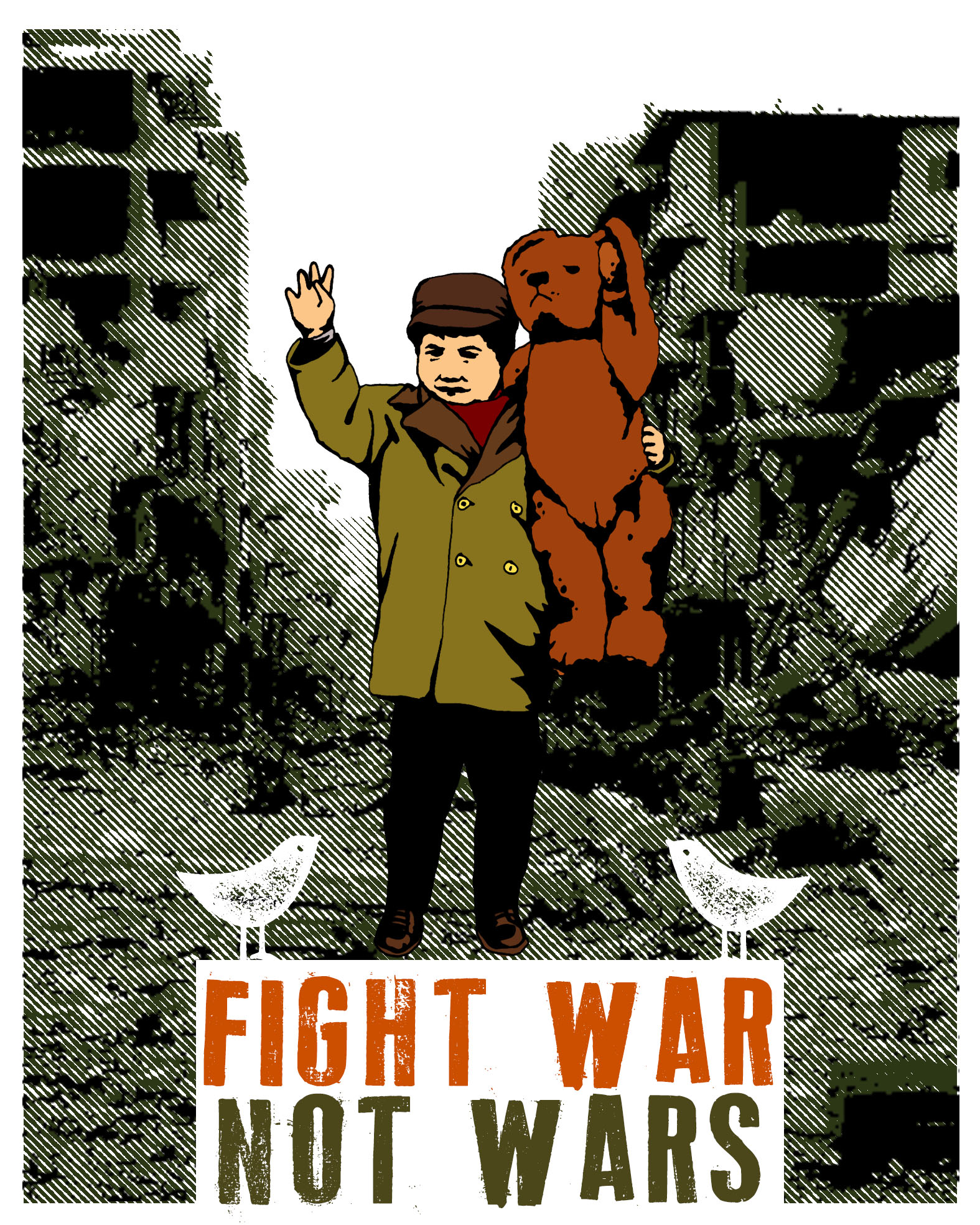 affiche pacifiste design par sarah szymanski